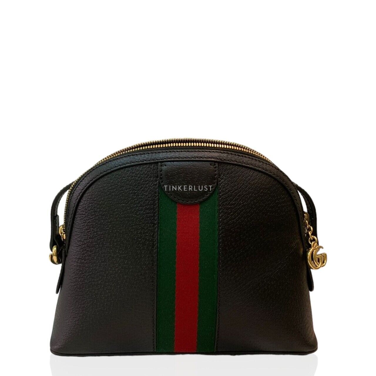 tas sling bag Gucci Ophidia GG Black Calfskin Leather Dome Sling Bag Tinkerlust